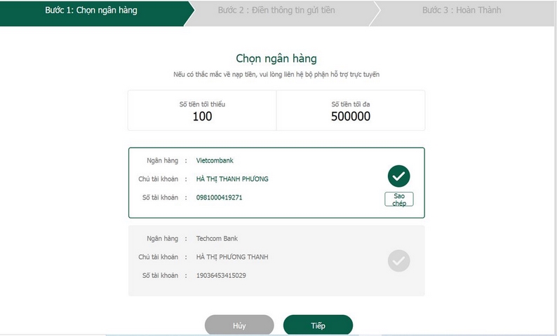 Rút tiền từ Bet365 về thẻ Visa/Mastercard tiện lợi