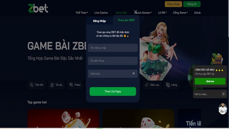 Xác nhận đăng ký ZBET khi thông tin đã chính xác