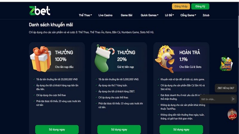 Nhận 20% giá trị khi nạp tiền vào thứ 7 hàng tuần áp dụng cho sảnh thể thao