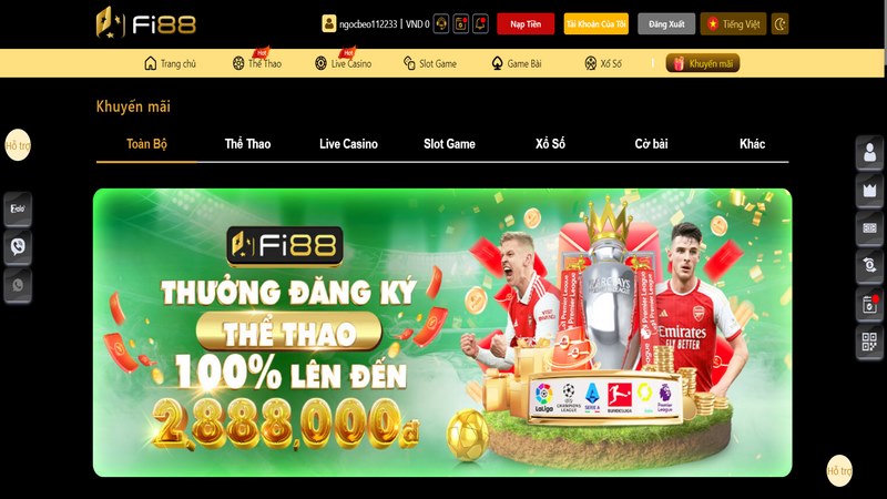 Thưởng thành viên mới đăng ký với số tiền lên đến 2.888k